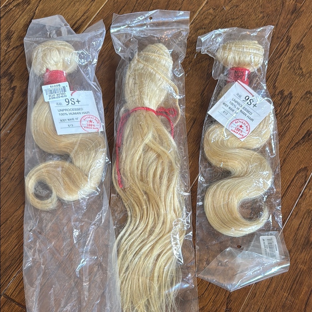 Hand Tied Wefts 14” 613 Human Hair